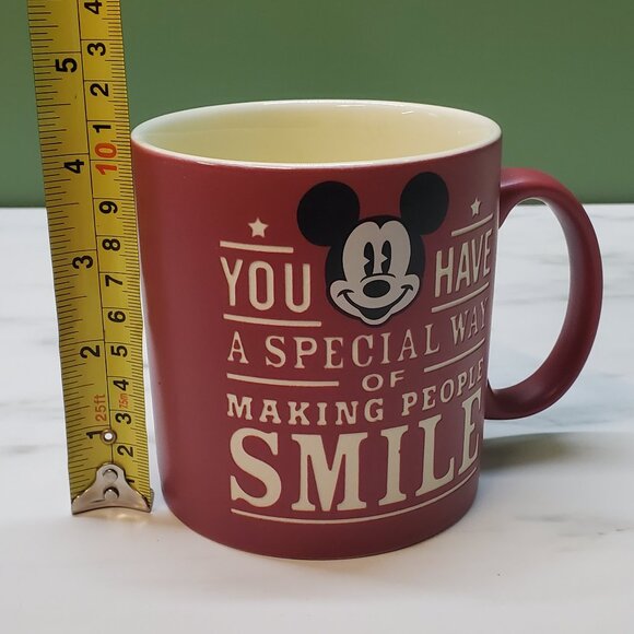 Mug-  Two Tone Red and Cream Mickey Mouse from Disney Parks in EUC - Picture 2 of 8